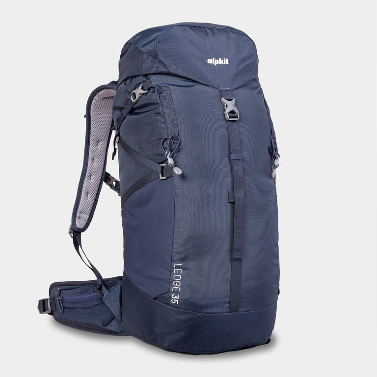ledge 35L back pack in nemo blue