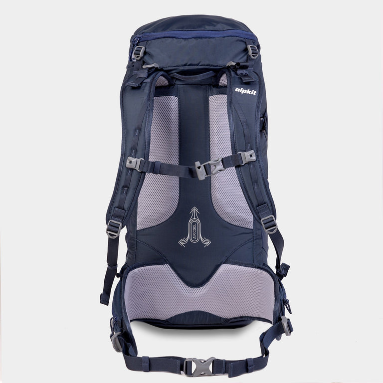 ledge 35L back pack in nemo blue back