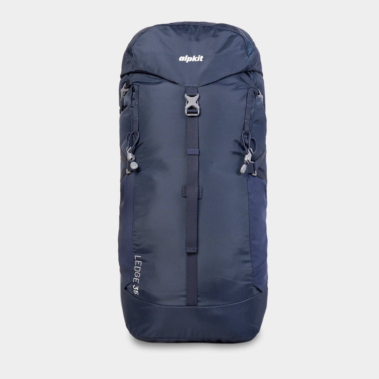 ledge 35L back pack in nemo blue front