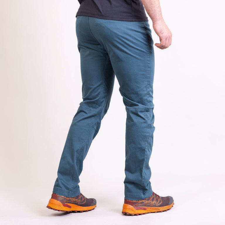 alpkit mens bloc pants for climbing in spruce green back|aj