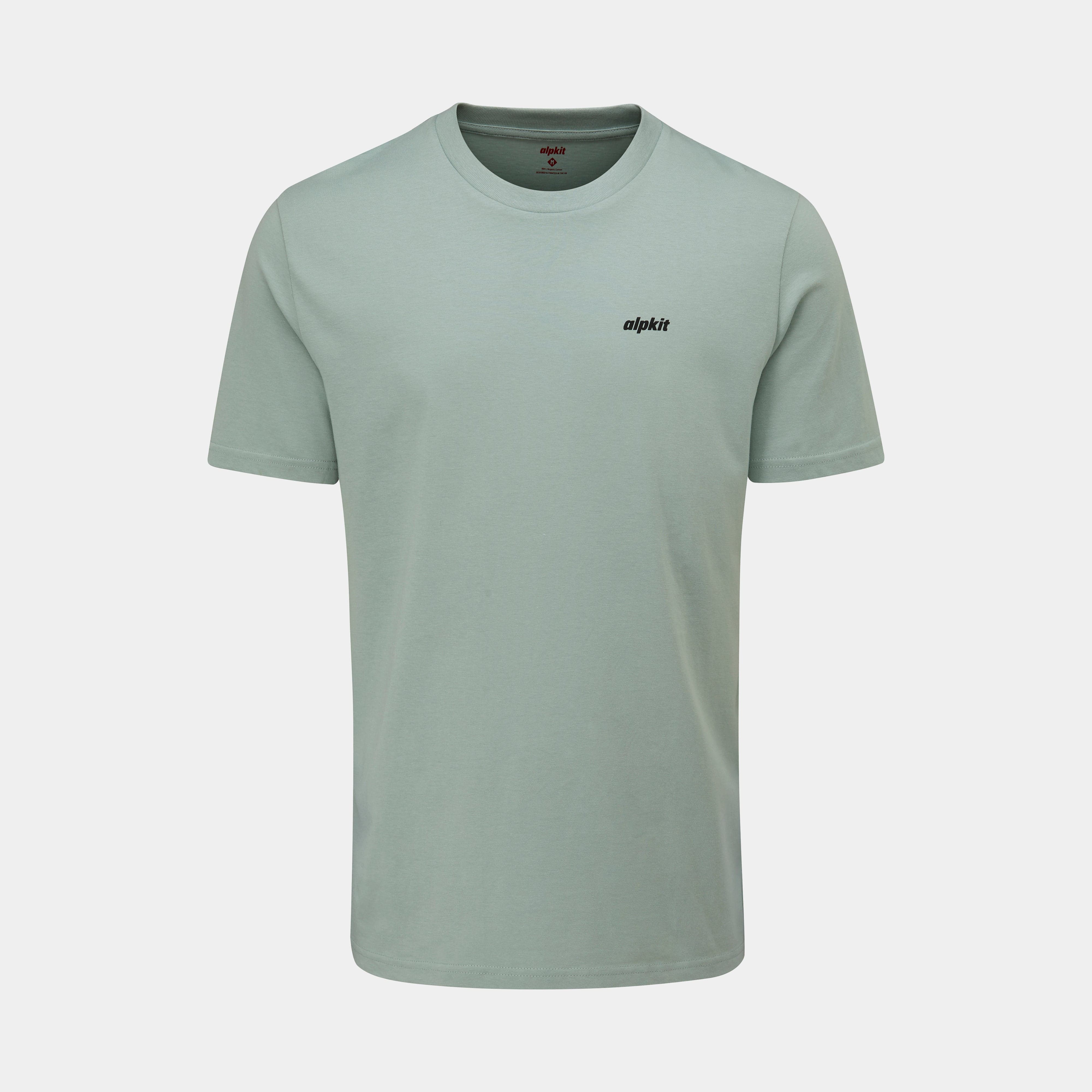 T-shirt Homme Alpkit Bleu Coton Bio, Taille M, Coupe Regular, Lavable Machine