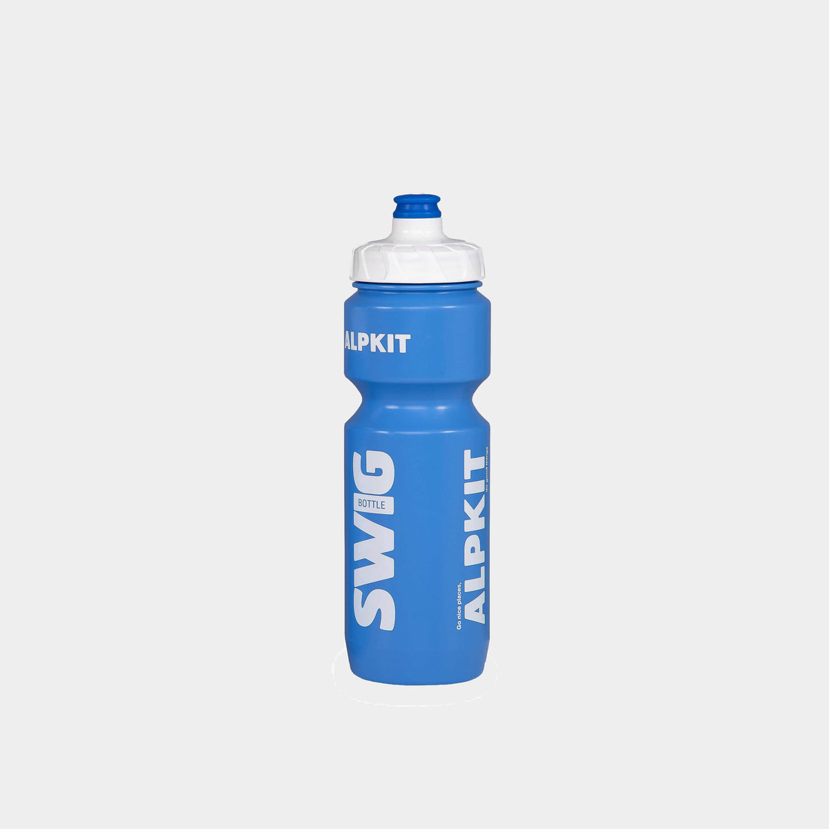 alpkit swig bottle in blue 750ml - closed
