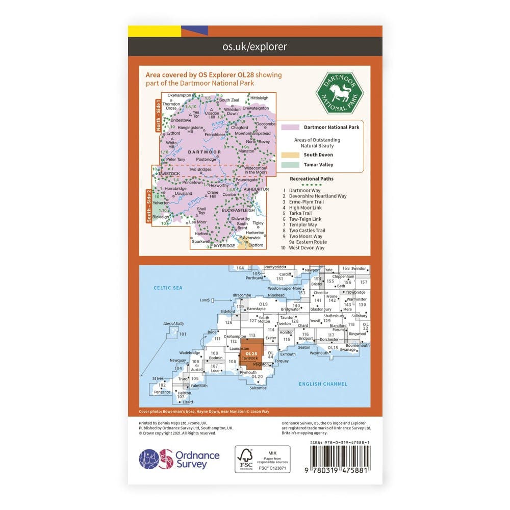 OS Explorer Laminated / Dartmoor