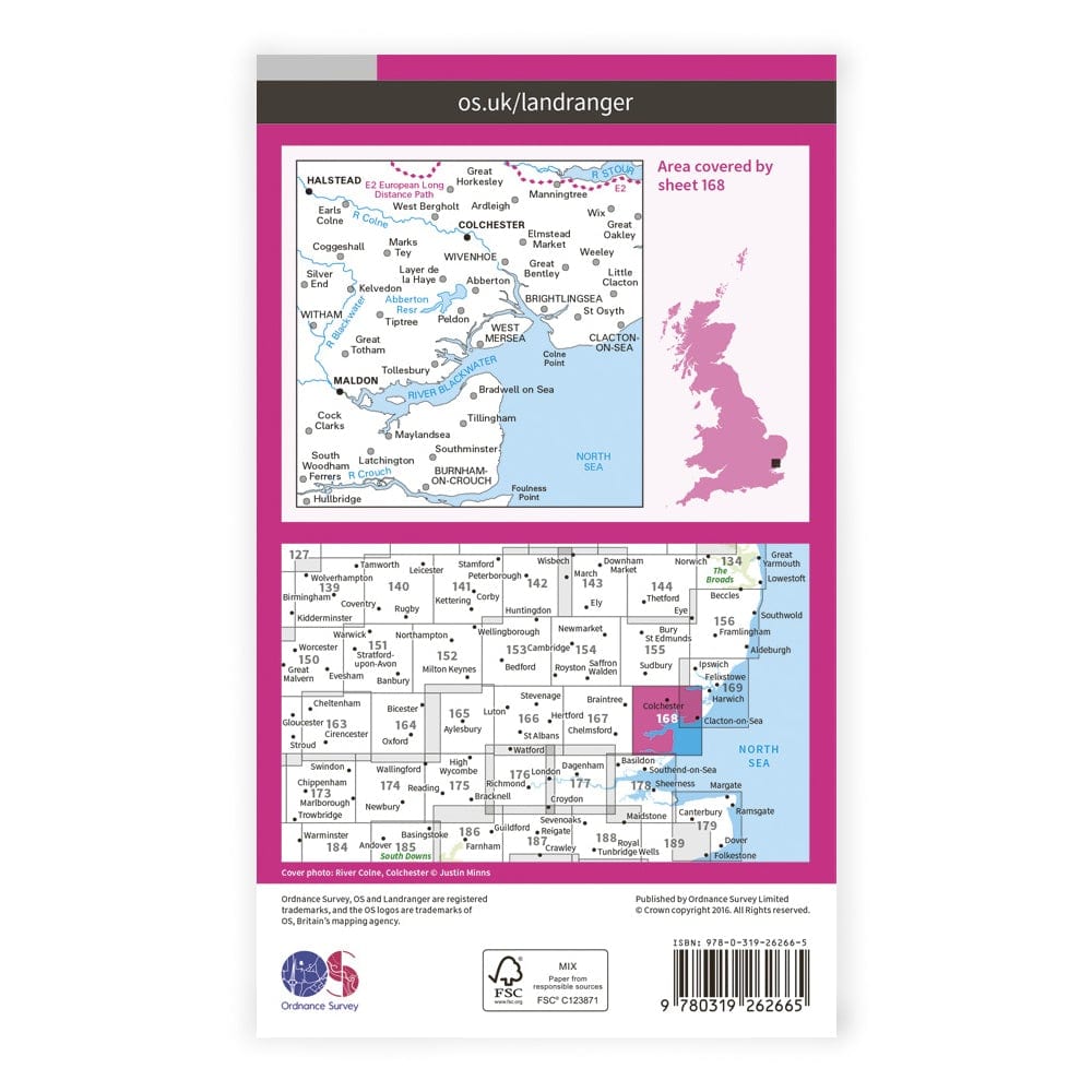 OS Landranger / Colchester & Blackwater