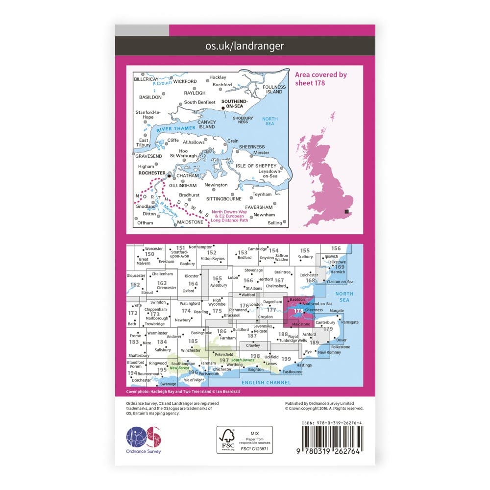 OS Landranger / Thames Estuary