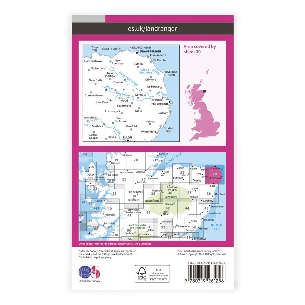 OS Landranger / Fraserburgh & Peterhead