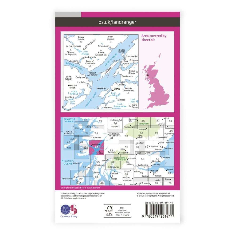 OS Landranger / Oban & East Mull
