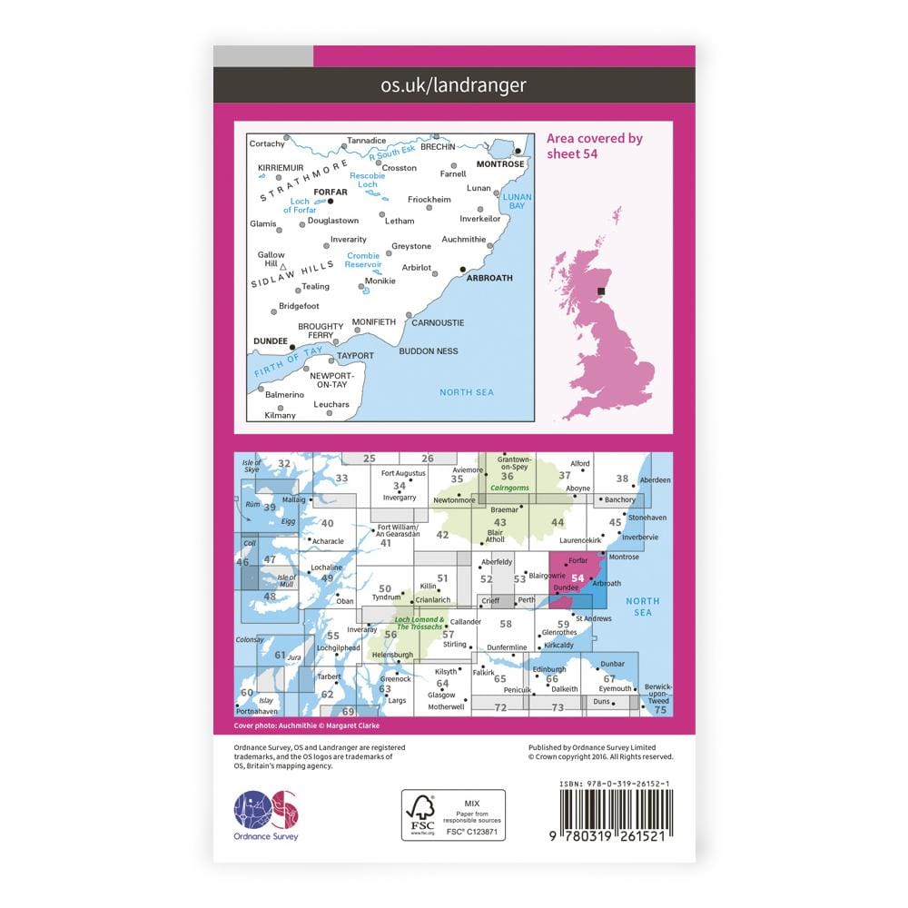 OS Landranger / Dundee To Montrose