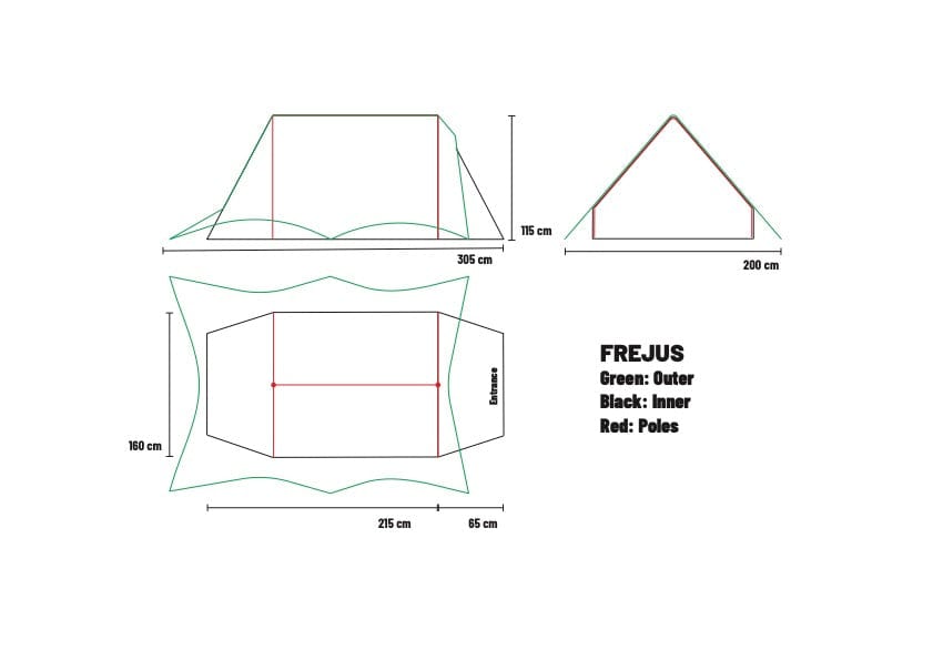Frejus dimensions diagram