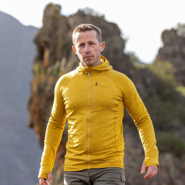 Griffon Mens Gridded Micro Fleece Jacket