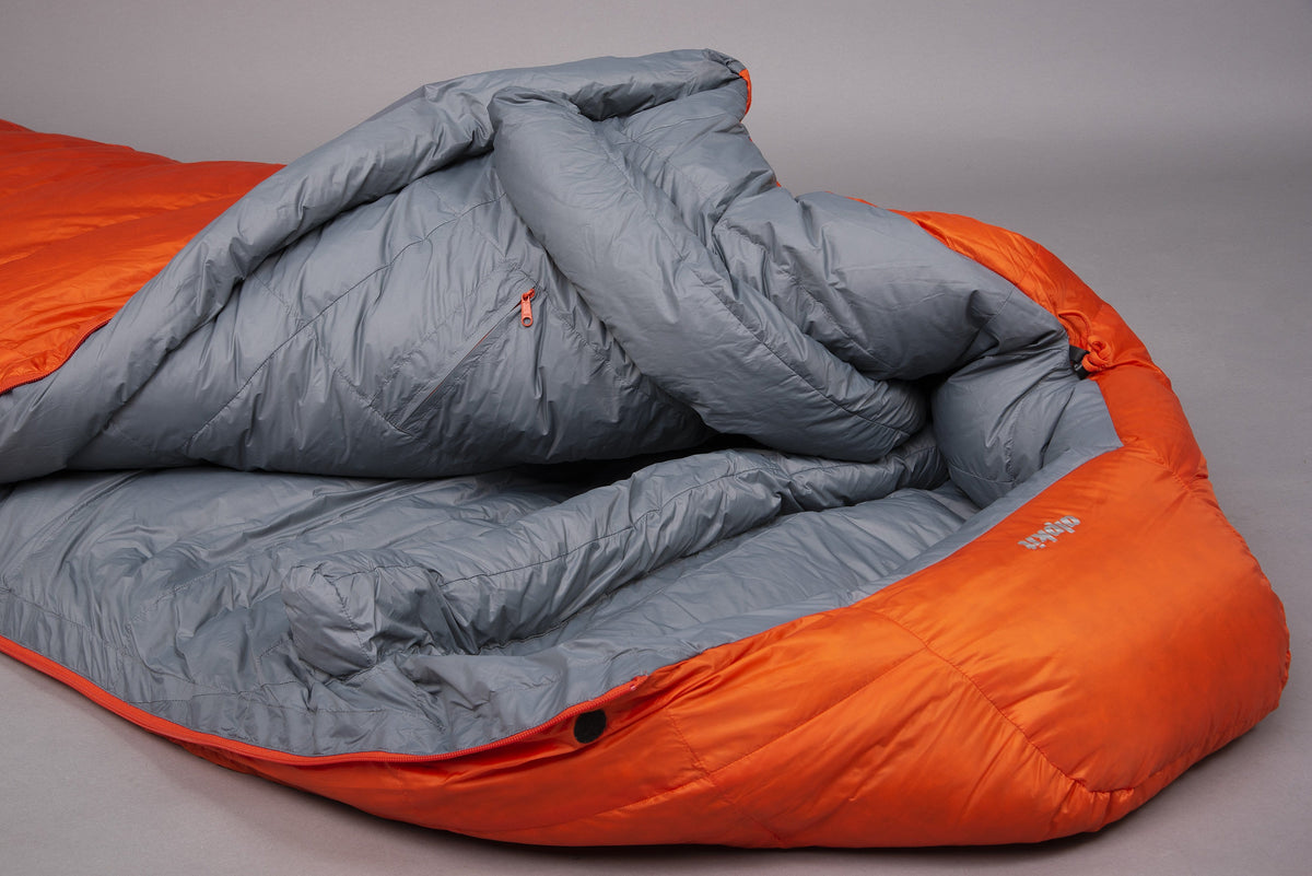 Alpkit alpinedream 800 down sleeping bag unzipped