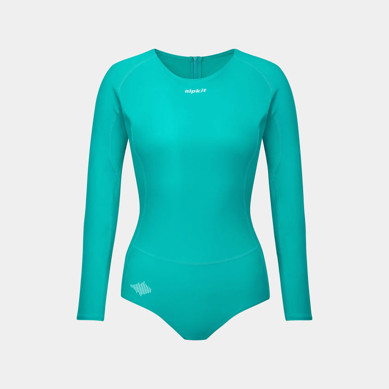womens dulsie one piece swimsuit in lagoon - closed