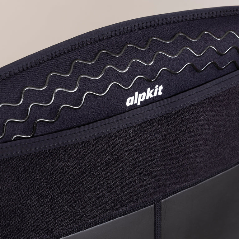 alpkit element wetsuit mens pants in black waistband grip - closed