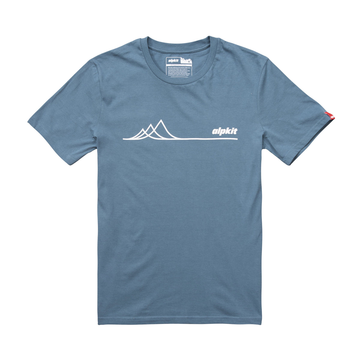 mens mountains tee in stargazer blue - closed