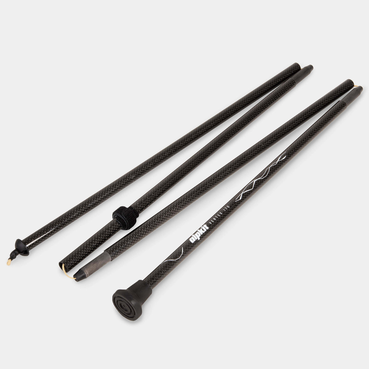 alpkit vertex 170 carbon fibre folding tarp pole colapsible pole for camping folded
