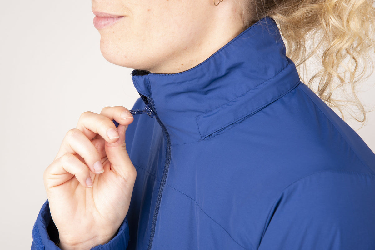 womens Alpkit jura mountain smock in nemo front collar
