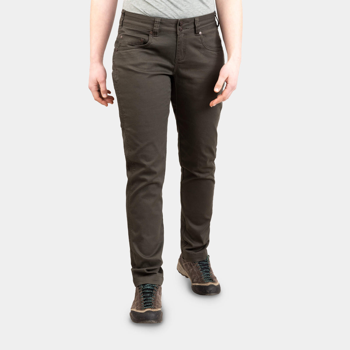alpkit womens kraft trousers in kelp green