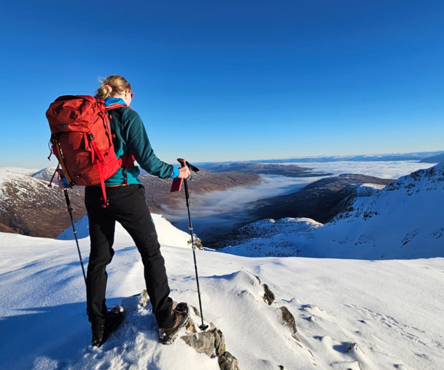 Lightweight 45 litre mountaineering pack ski touring