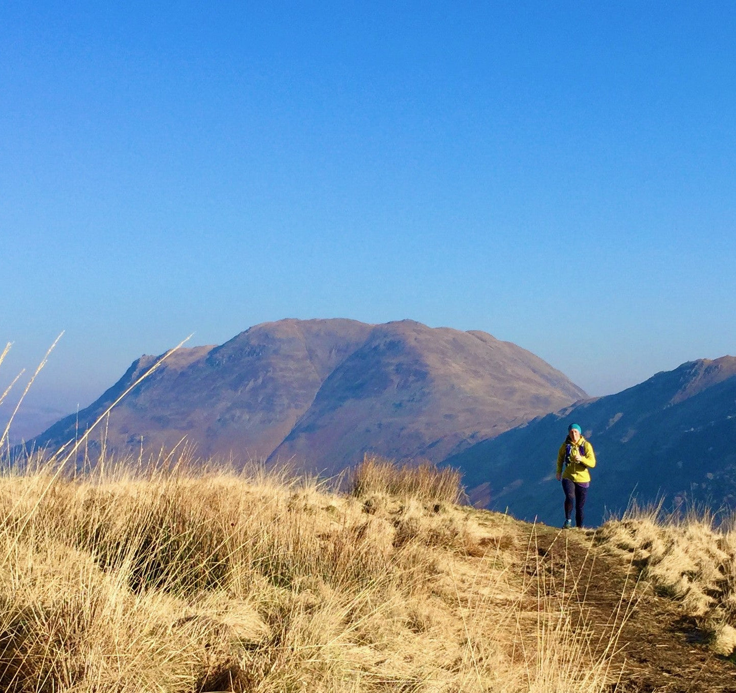 Woman fell running in the Lake District