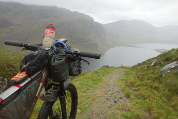 Cycle touring frame bag fitted to a mountain bike
