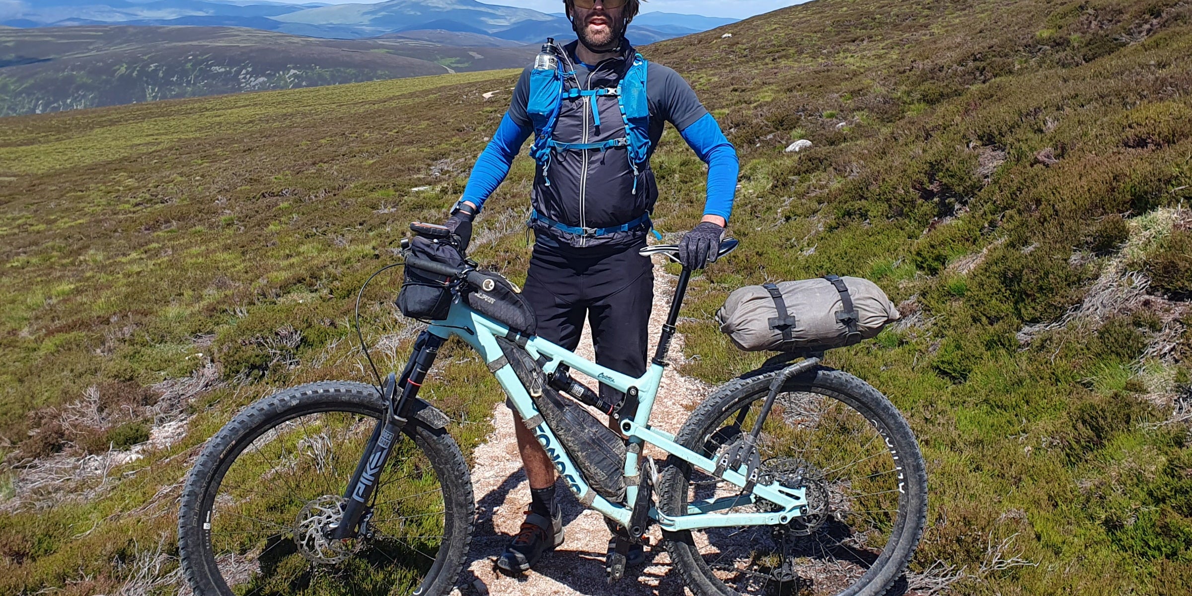 Full suspension MTB bikepacking on the Cairngorm Loop