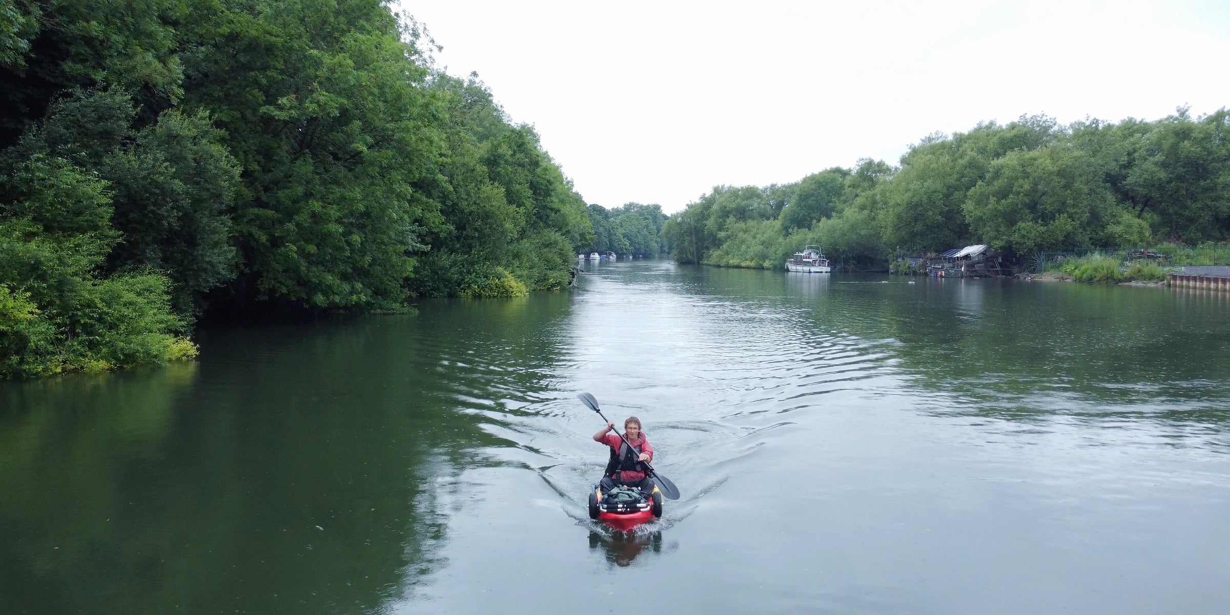 Canoeist on the River Thames
