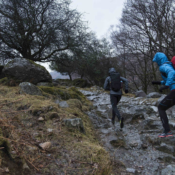 Runners in lightweight trail running kit
