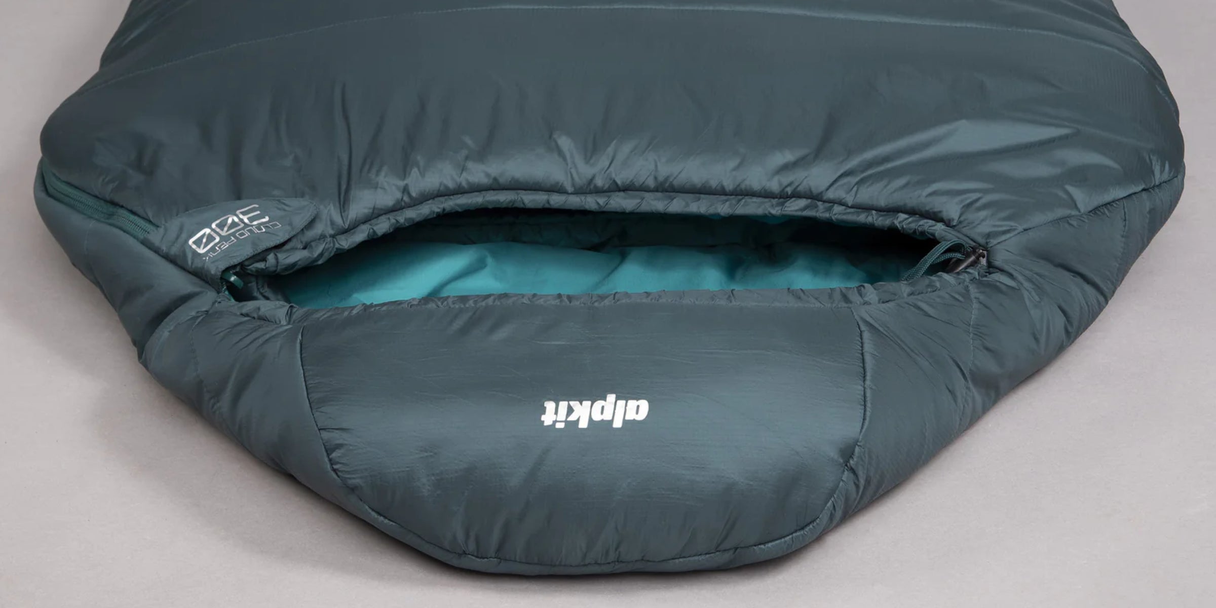 3 season synthetic sleeping bag with recycled content