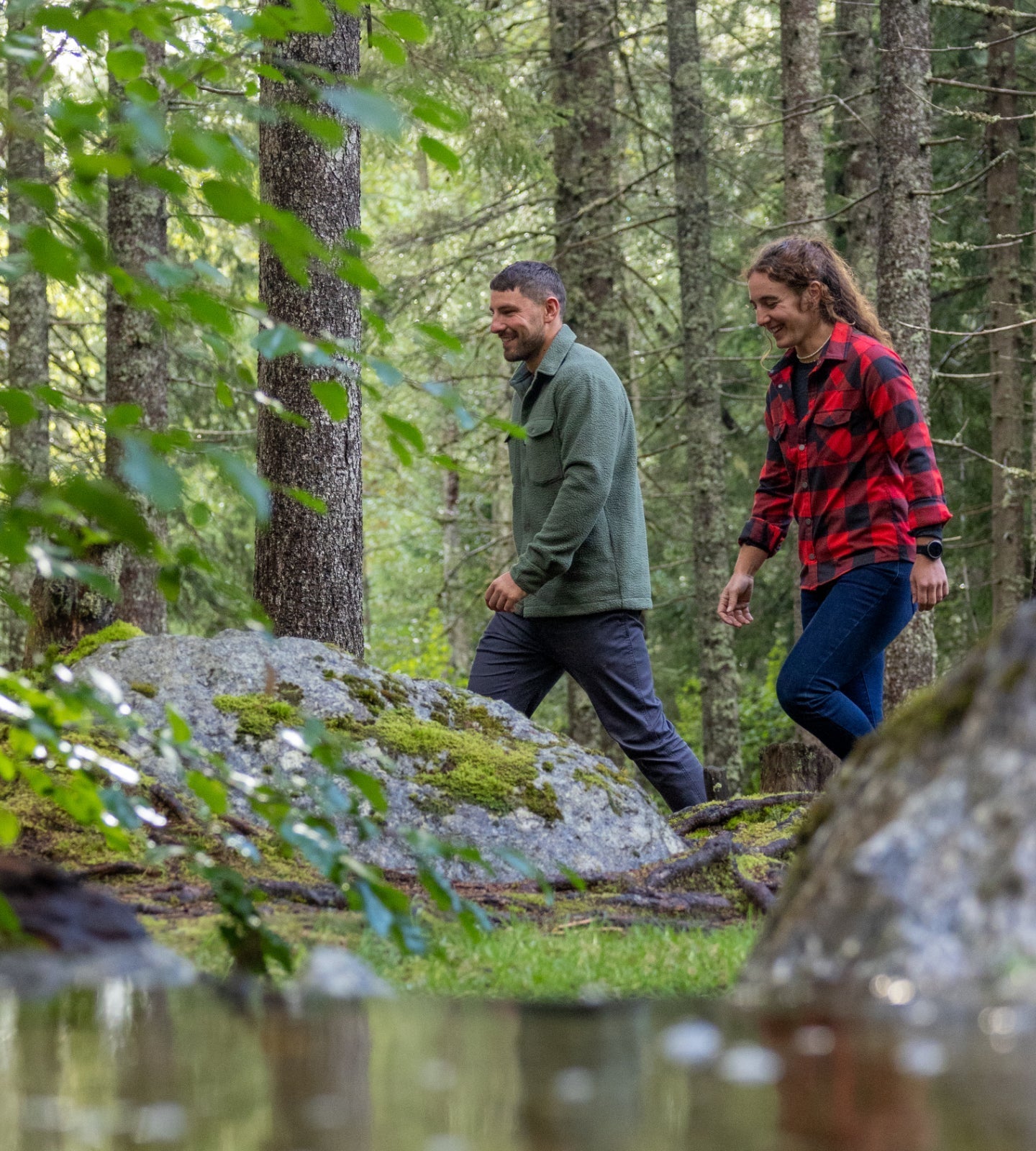 Hillwalker wearing fleece midlayer