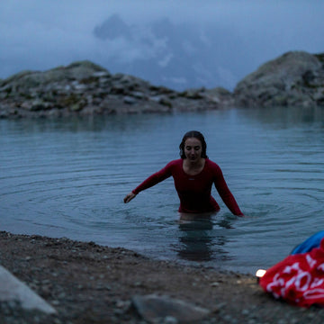Swimmer wearing a Yulex wetsuit