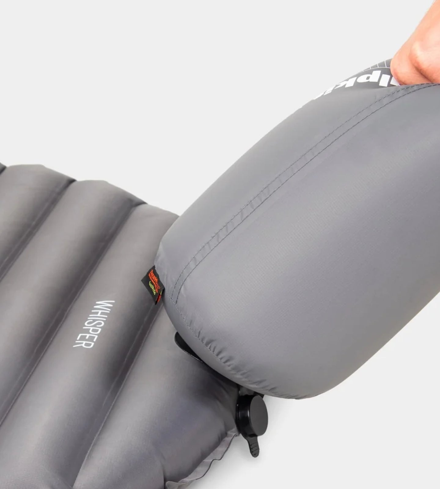 Lightweight inflatable camping mat with pump