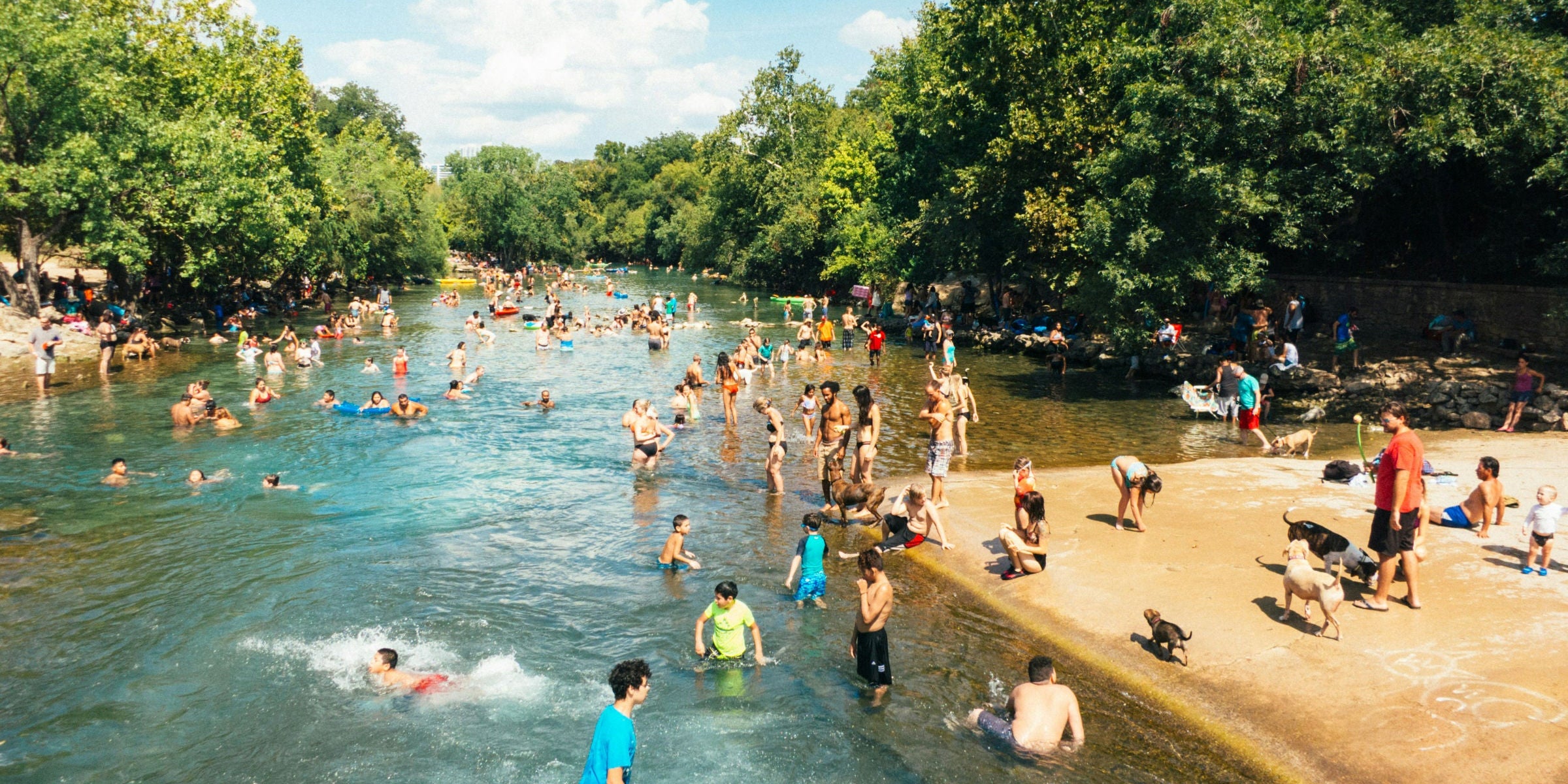 Swimmer exercising their right to swim