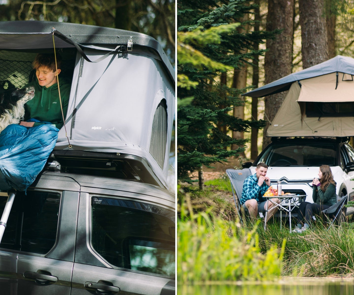 Hardshell and softshell roof tents