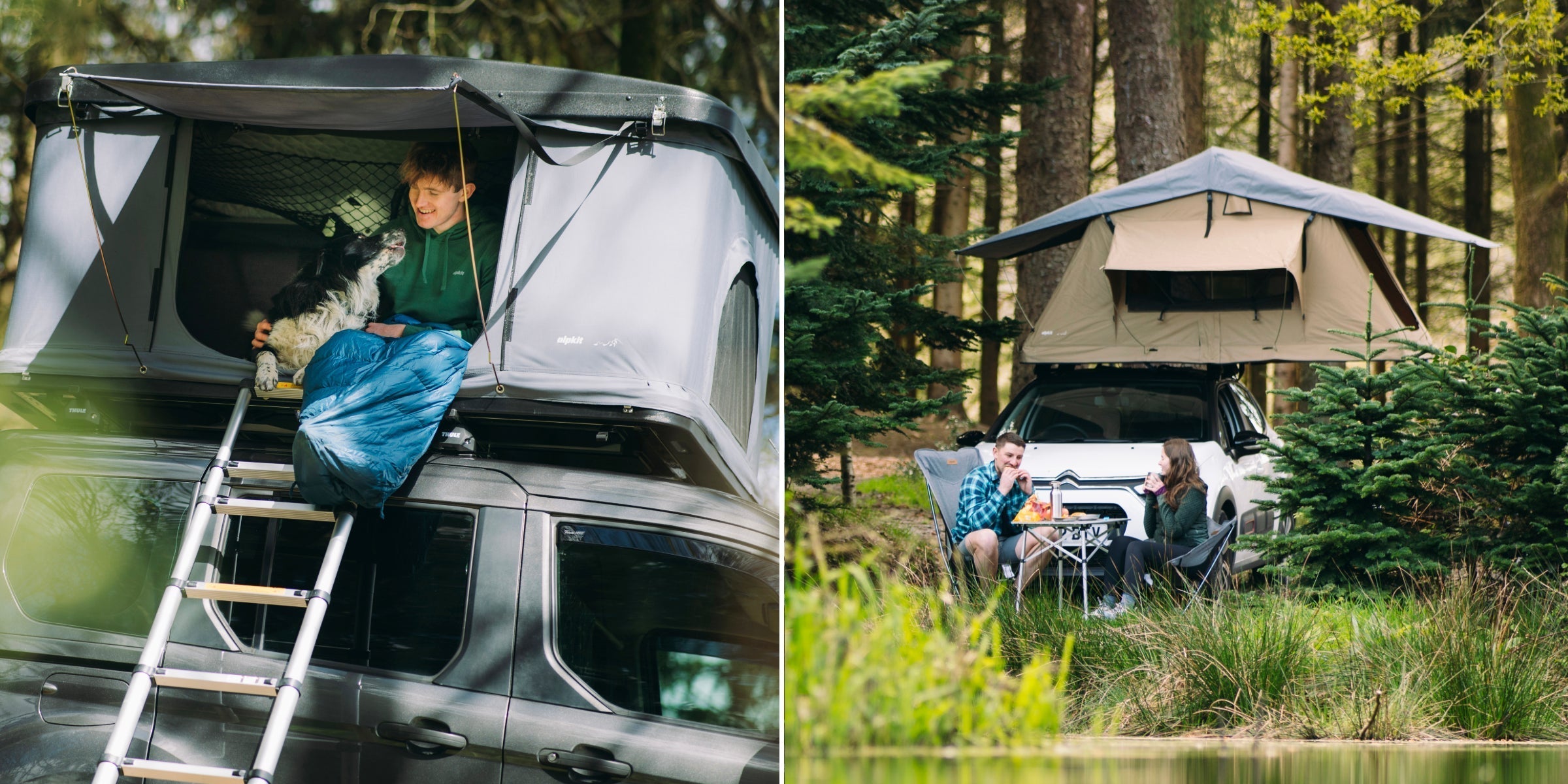 Hardshell and softshell roof tents