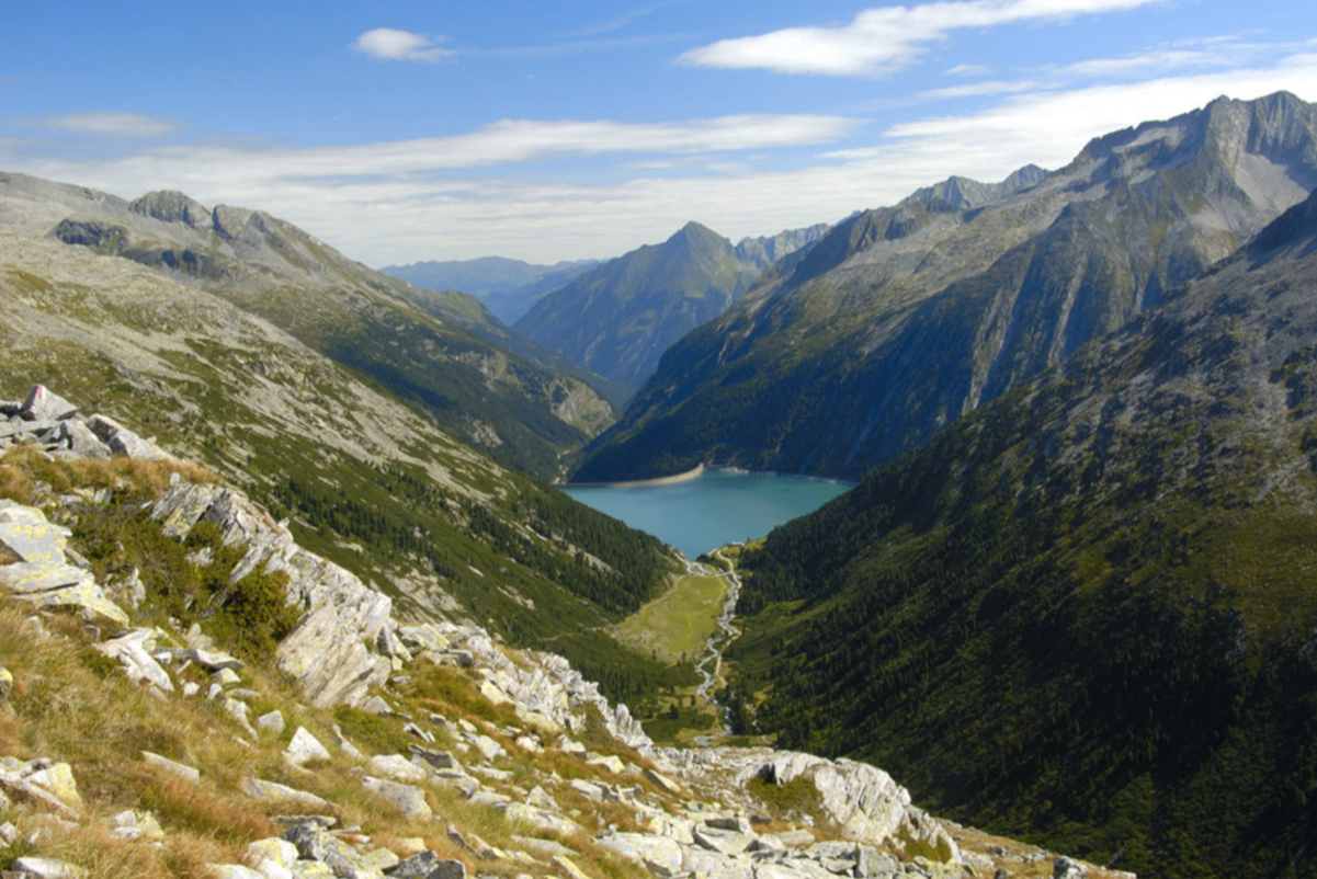 A glacial valley in the Zillertal Alps, Austria, site of Joshua's lichenometry fieldwork on glacial moraines