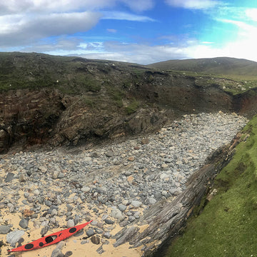 Canoe sailing aroung Lewis. ph Roxanna Barry
