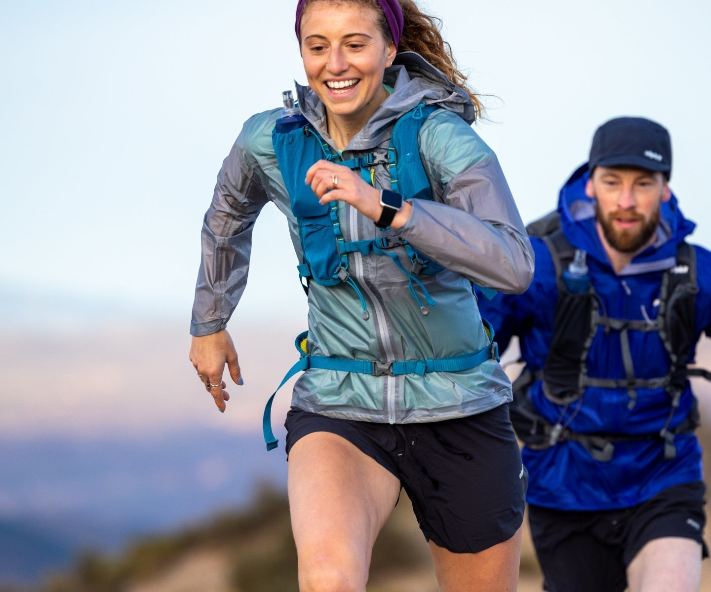 Runners in lightweight trail running kit