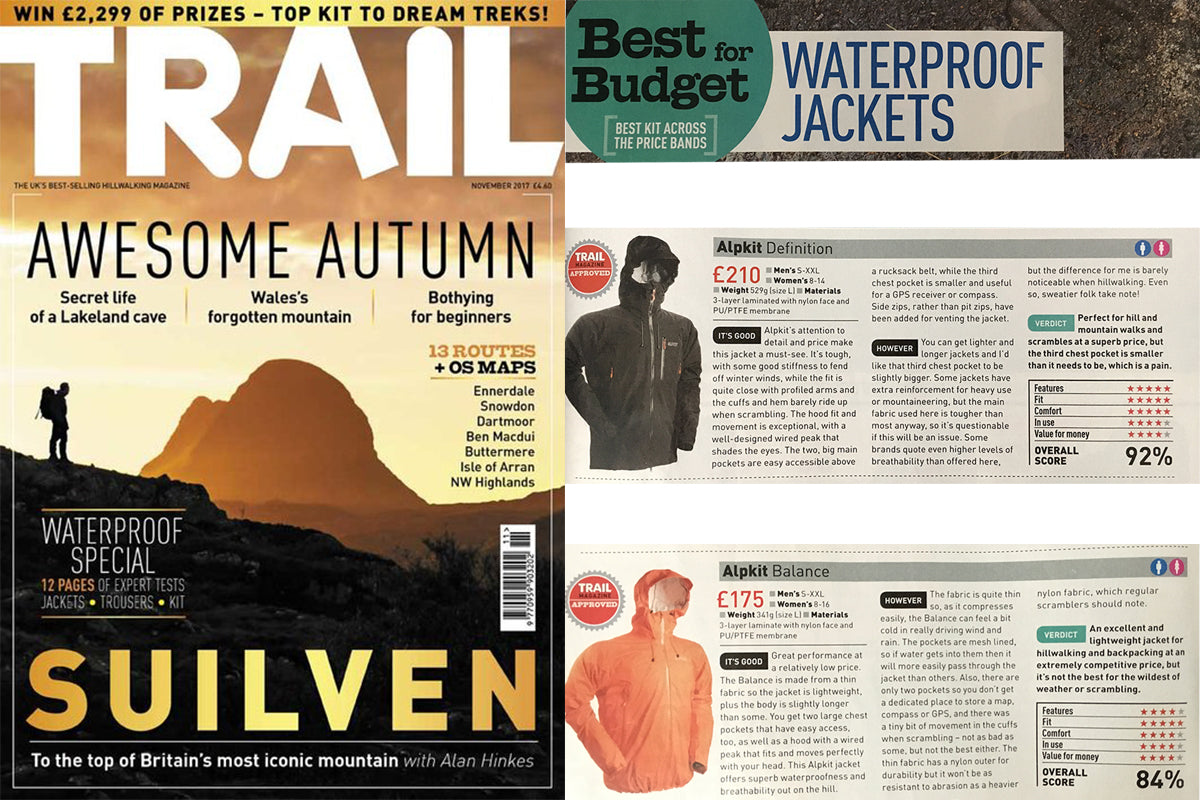 Trail Magazine: Definition & Balance Waterproofs
