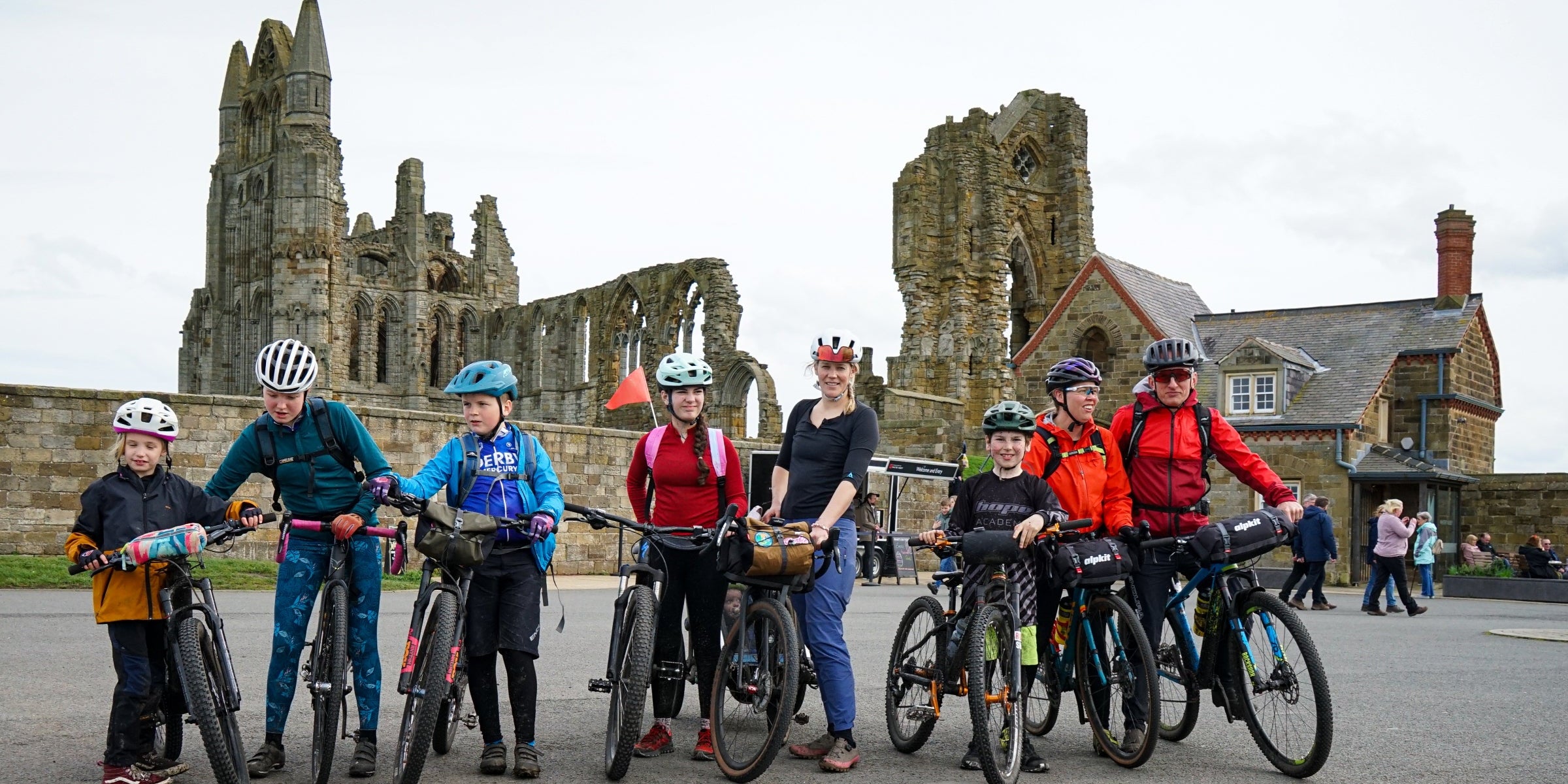 Family on the Yorkshire Coast Cycling Route
