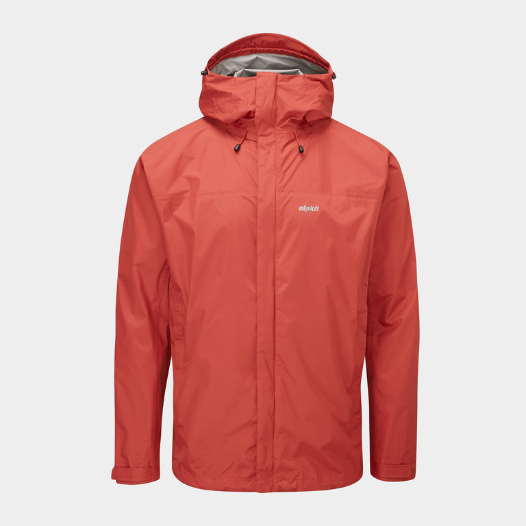 Alpkit men's Argonaut waterproof jacket in brick red