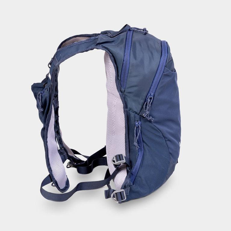 alpkit artlu 10l running backpack in nemo blue side