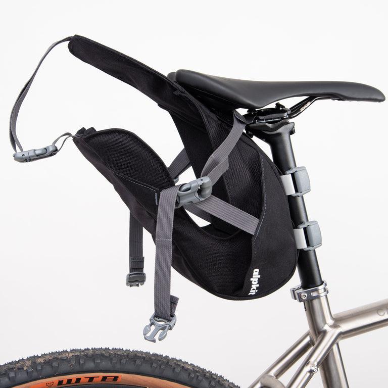 alpkit big papa 17 litre seatpack harness for bikepacking side