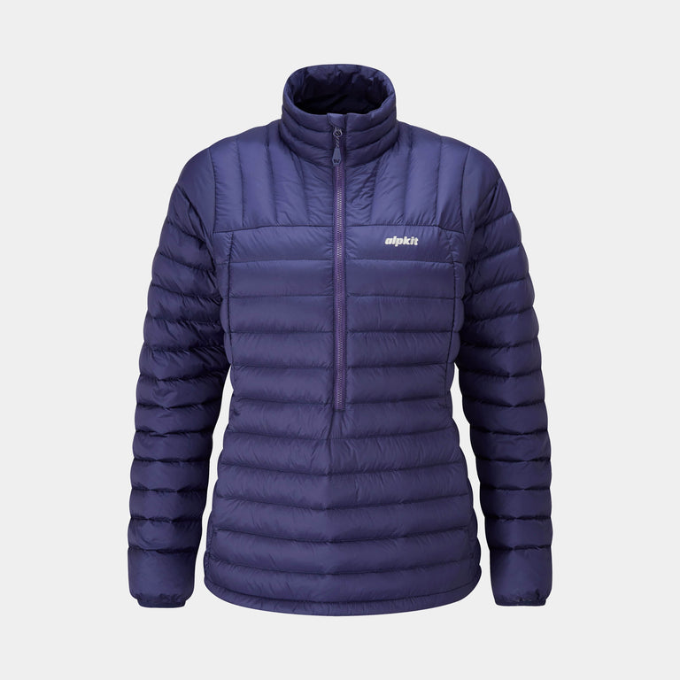 alpkit womens filoment smock in nightshade purple - closed