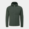 Green hooded jacket with chest pocket
