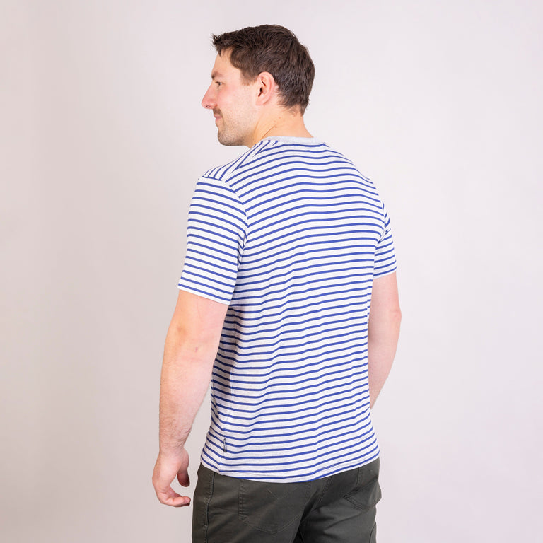 alpkit mens hauling bamboo striped tee back