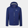 alpkit mens balance waterproof jacket in nemo blue - closed
