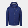 alpkit mens balance waterproof jacket in nemo blue - closed