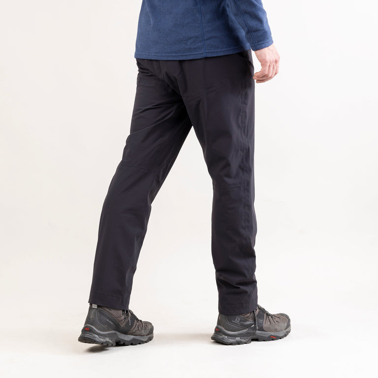 alpkit mens equinox waterproof trousers in black back