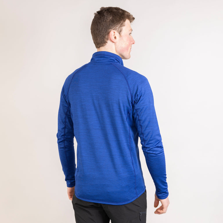 alpkit mens griffon half zip fleece in reef blue front