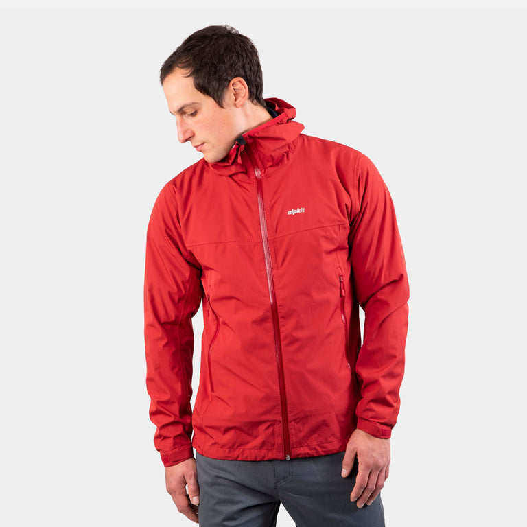 alpkit sigma mens waterproof jacket in chipotle red|sl